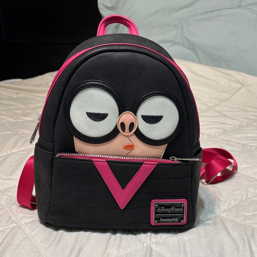 Loungefly Black and Pink Owl Backpack